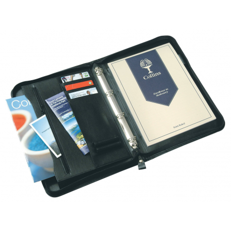 Collins Conference Ringbinder Portfolio A4 Folder Zipped