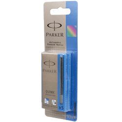 Parker Quink Ink Cartridges - Washable Royal Blue - Pack of 10