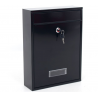 Large Black Wall Mounted Post Letter Mail Box Outdoor for Houses Offices