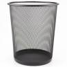 Metal Mesh Waste Paper Rubbish Bin Wire Black for Office, Bedroom