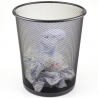 Metal Mesh Waste Paper Rubbish Bin Wire Black for Office, Bedroom