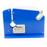 Metal Plastic Bag Neck Sealer Taping Machine Tape Dispenser - Blue with 6 Rolls