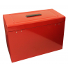 Cathedral Foolscap Portable Metal File Box, Red HORD