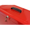 Cathedral Foolscap Portable Metal File Box, Red HORD