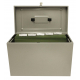 Cathedral Foolscap Metal File Box with Lock, Silver HOSL