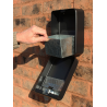Wall Mounted Ashbin Cigarette Bin Outdoor Small Metal Ash Box with Lid Lockable