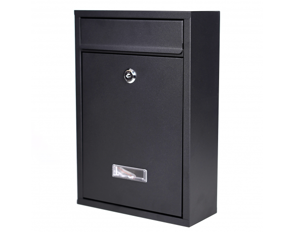 Large Black Wall Mounted Post Letter Mail Box Outdoor for Houses Offices