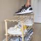 3 Tier Stackable Wooden Shoe Rack Vertical Storage Shelf Unit